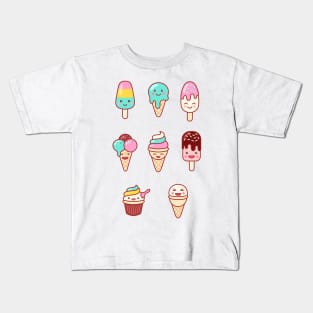 Ice Cream Emoji Complete Pack Kids T-Shirt